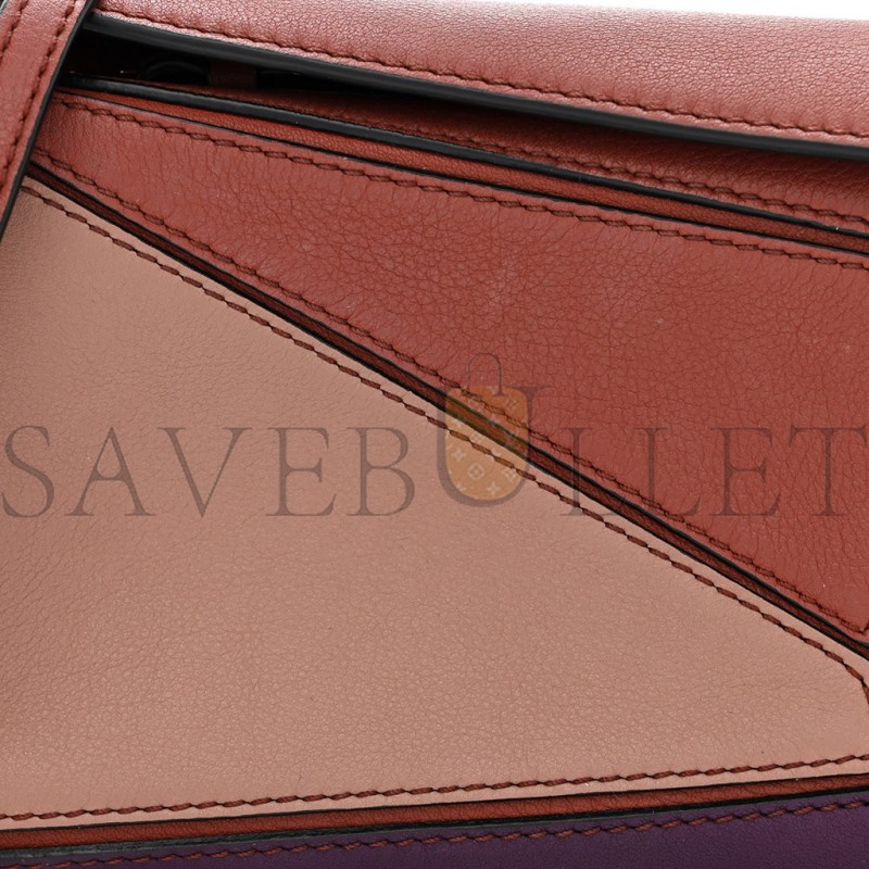 LOEWE CALFSKIN MINI PUZZLE BAG SPICE PUMPKIN (18*12.5*8cm)