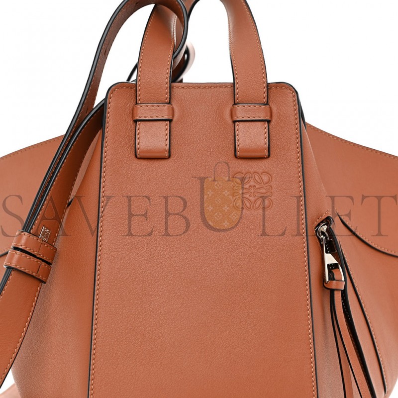 LOEWE CALFSKIN SMALL HAMMOCK SHOULDER BAG TAN (29*23*13cm)