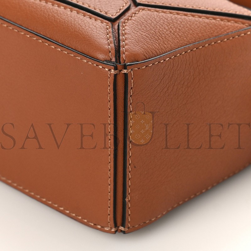 LOEWE CALFSKIN MINI PUZZLE BAG TAN (18*12.5*8cm)