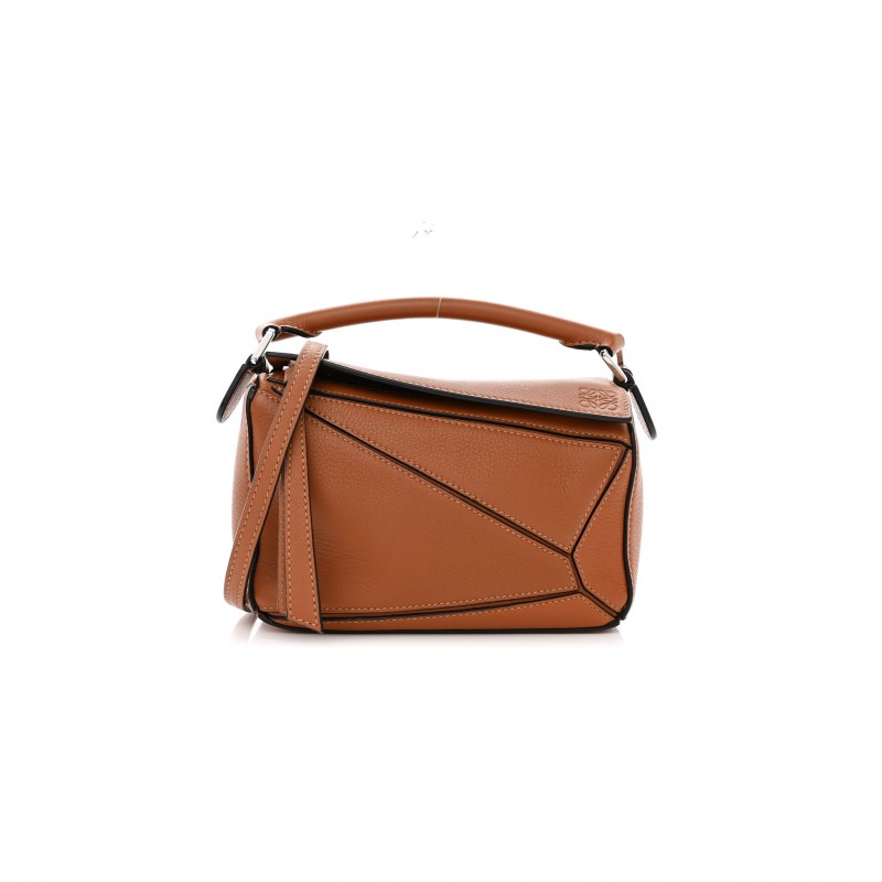 LOEWE CALFSKIN MINI PUZZLE BAG TAN (18*12.5*8cm)