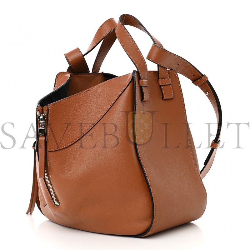 LOEWE CALFSKIN SMALL HAMMOCK SHOULDER BAG TAN (28*25*13cm)