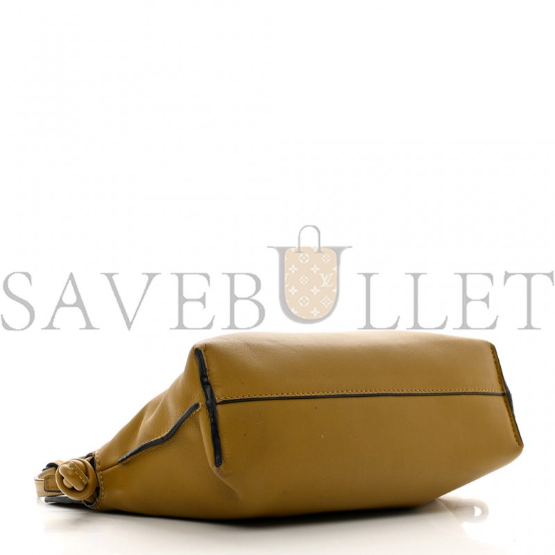 LOEWE CALFSKIN MINI FLAMENCO KNOT CLUTCH OCHRE (22*19*7cm)