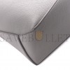 LOEWE SOFT GRAINED CALFSKIN SMALL PUZZLE EDGE BAG PEARL GREY (24*16.5*10.5cm)