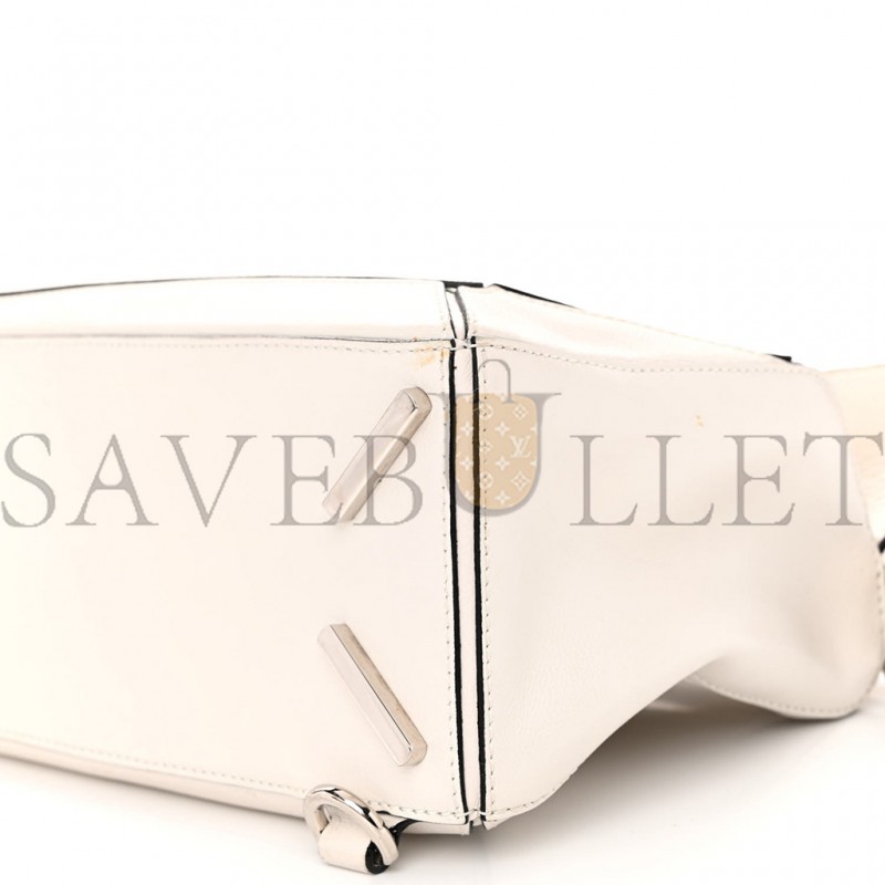 LOEWE GRAINED CALFSKIN SMALL PUZZLE BAG WHITE (24*16.5*10.5cm)