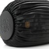 LOEWE LAMBSKIN PLEATED BRACELET POUCH SHOULDER BAG BLACK (25*9*9cm)