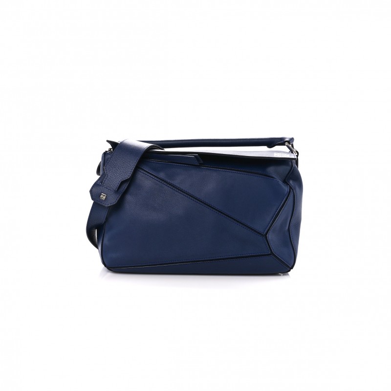 LOEWE CALFSKIN MEDIUM PUZZLE BAG MARINE (29*19.5*14cm)