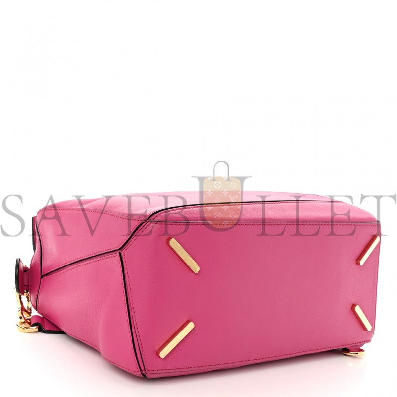 LOEWE CALFSKIN MEDIUM PUZZLE BAG FUCHSIA (29*18*12cm)