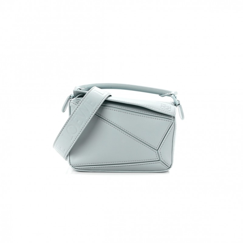 LOEWE CALFSKIN SMALL PUZZLE BAG AQUA (18*12.5*8cm)