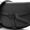 LOEWE CALFSKIN JACQUARD MINI GATE DUAL BAG BLACK (23*13*9cm)