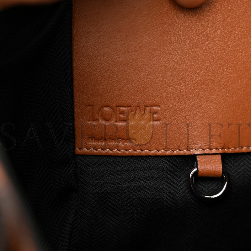 LOEWE CALFSKIN SMALL HAMMOCK SHOULDER BAG TAN (28*25*13cm)