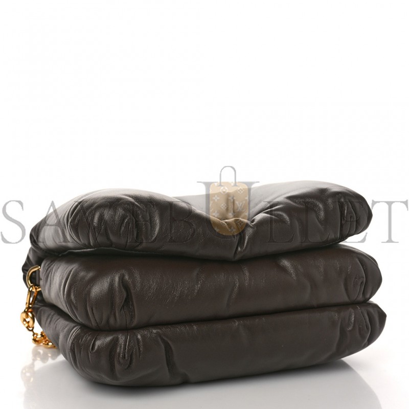 LOEWE LAMBSKIN GOYA PUFFER BAG DARK CHOCOLATE (23*17*8cm)