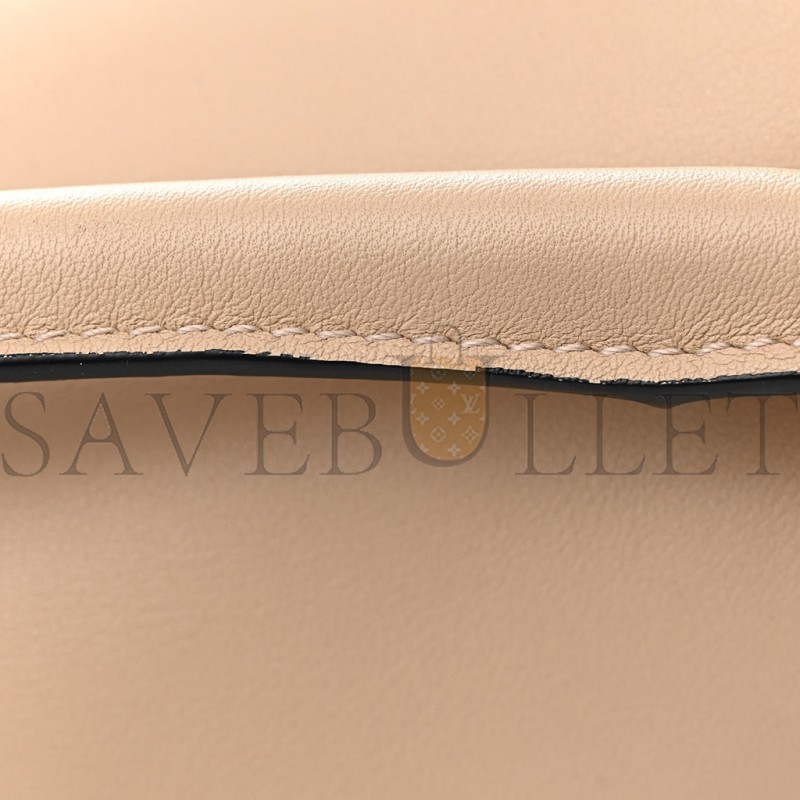 LOEWE CALFSKIN SMALL PUZZLE BAG DUSTY BEIGE SOFT WHITE (24*16.5*10.5cm)