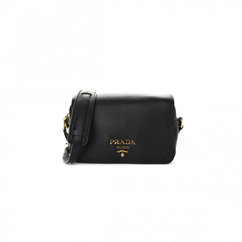 PRADA VITELLO PHENIX CROSSBODY BAG BLACK (22*15*7cm)