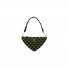 PRADA JACQUARD TRIANGOLO SYMBOLE EMBROIDERED MINI TRIANGLE SHOULDER BAG BLACK EDERA (27*15*5cm)