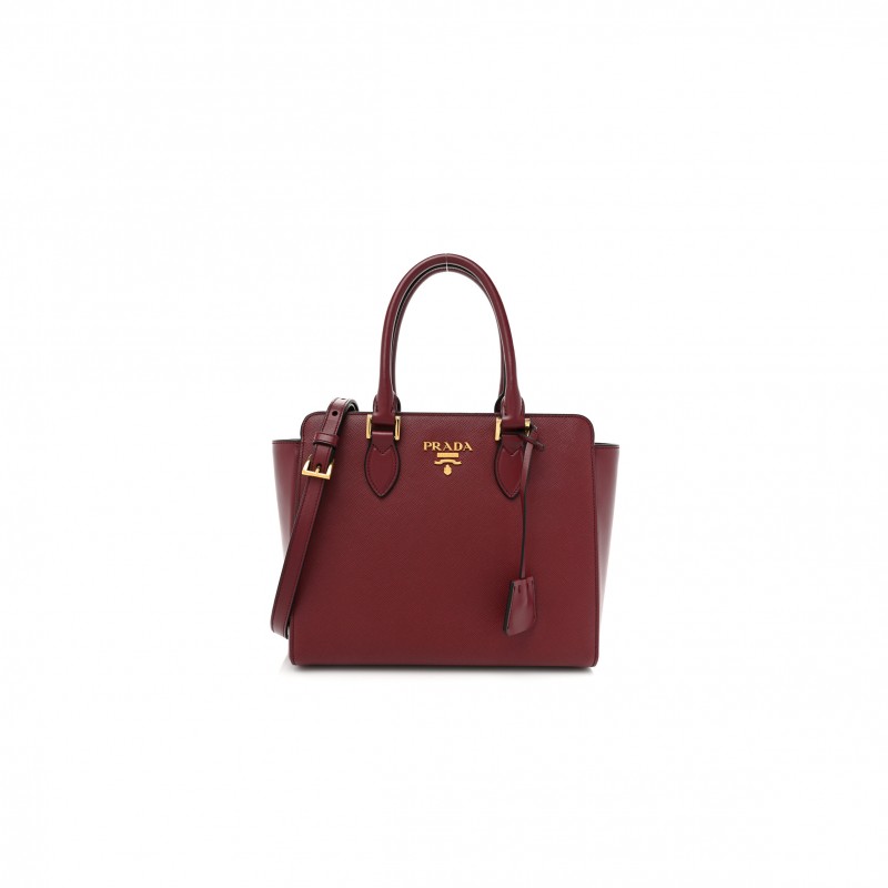 PRADA SAFFIANO SOFT CALFSKIN TOTE CERISE (26*23*10cm)