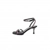 PRADA SUEDE CRYSTAL ANKLE STRAP 65MM SANDALS 40 ROSA