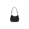 PRADA TESSUTO NYLON VITELLO HOBO NERO BLACK (31*23*11cm)