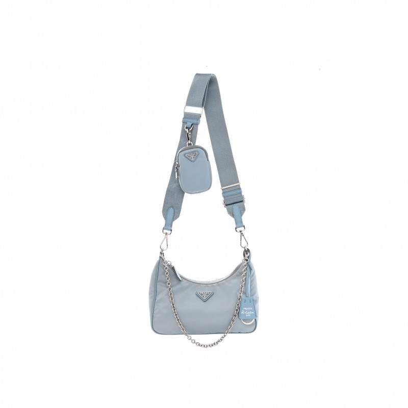 PRADA NYLON RE-EDITION 2005 SHOULDER BAG ASTRALE (22*12*6cm)