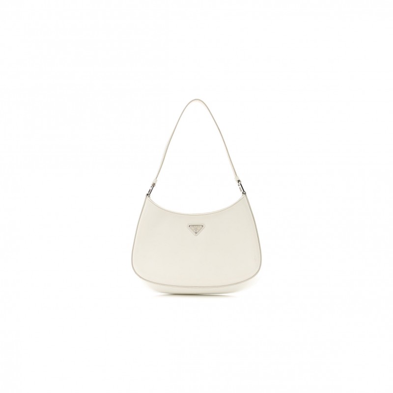 PRADA SPAZZOLATO CLEO SHOULDER BAG WHITE (27*18*5cm)