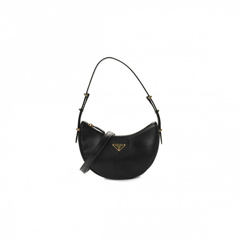 PRADA NAPPA ARQUE SHOULDER BAG BLACK (23*14*6cm)