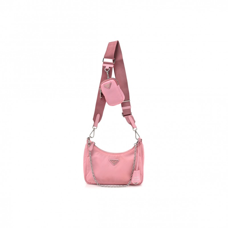 PRADA NYLON RE-EDITION 2005 SHOULDER BAG ROSA (22*17*6m)