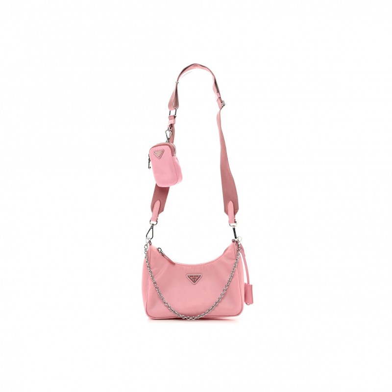 PRADA NYLON RE-EDITION 2005 SHOULDER BAG ROSA (22*17*6cm)