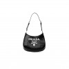 PRADA PAILLETTES SEQUIN CLEO SHOULDER BAG BLACK WHITE (28*18*4cm)