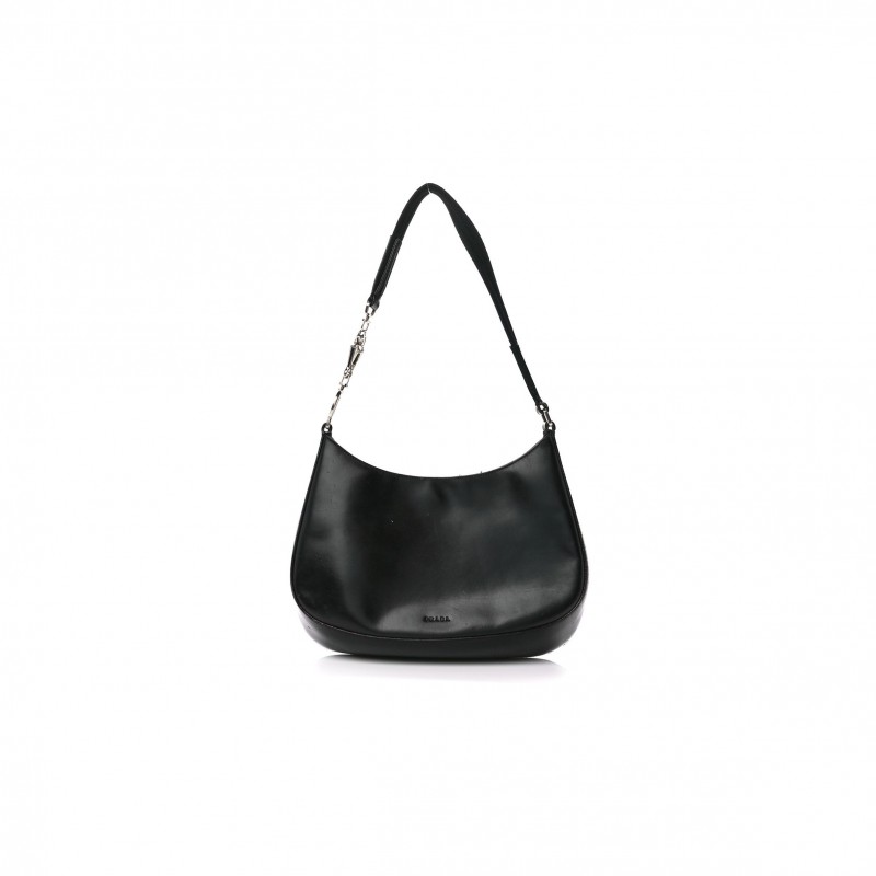 PRADA VITELLO TREND CLEO SHOULDER BAG BLACK (27*18*6cm)