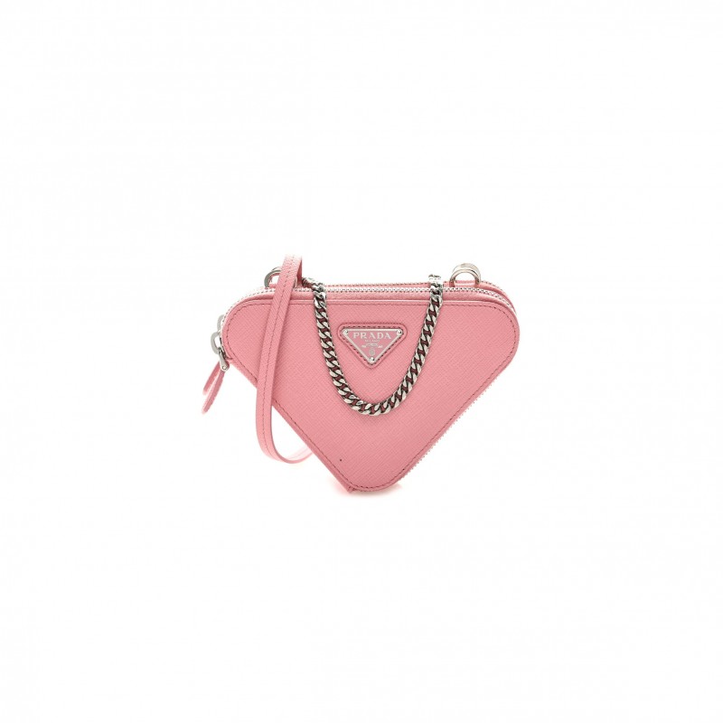 PRADA SAFFIANO MINI CROSSBODY POUCH PETAL PINK (15*10*4cm)