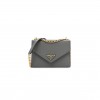 PRADA SAFFIANO SOFT CALFSKIN CHAIN SHOULDER BAG GRAY (20*13*6cm)