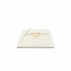 PRADA SPAZZOLATO FLAP SHOULDER BAG WHITE (29*14*6cm)