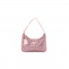 PRADA SATIN CRYSTAL MINI RE-EDITION 2000 BAG ALABASTRO (23*17*6cm)