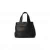 PRADA VITELLO DAINO SOFT PERFORATED LOGO TOTE BLACK (30*20*13cm)