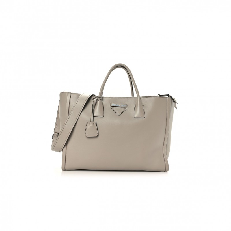 PRADA SOFT CALFSKIN LARGE CONCEPT TOTE POMICE (30*25*21cm)