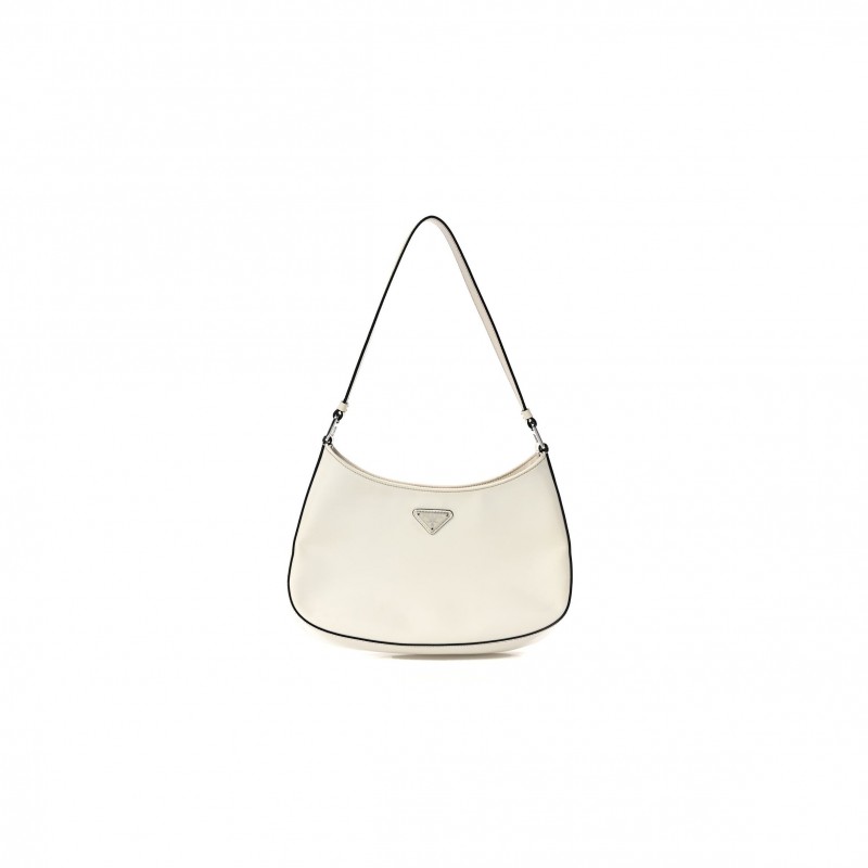 PRADA SPAZZOLATO CLEO SHOULDER BAG WHITE (27*18*5cm)