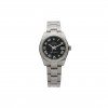 ROLEX STAINLESS STEEL 31MM OYSTER PERPETUAL DATEJUST WATCH BLACK ROMAN 178240