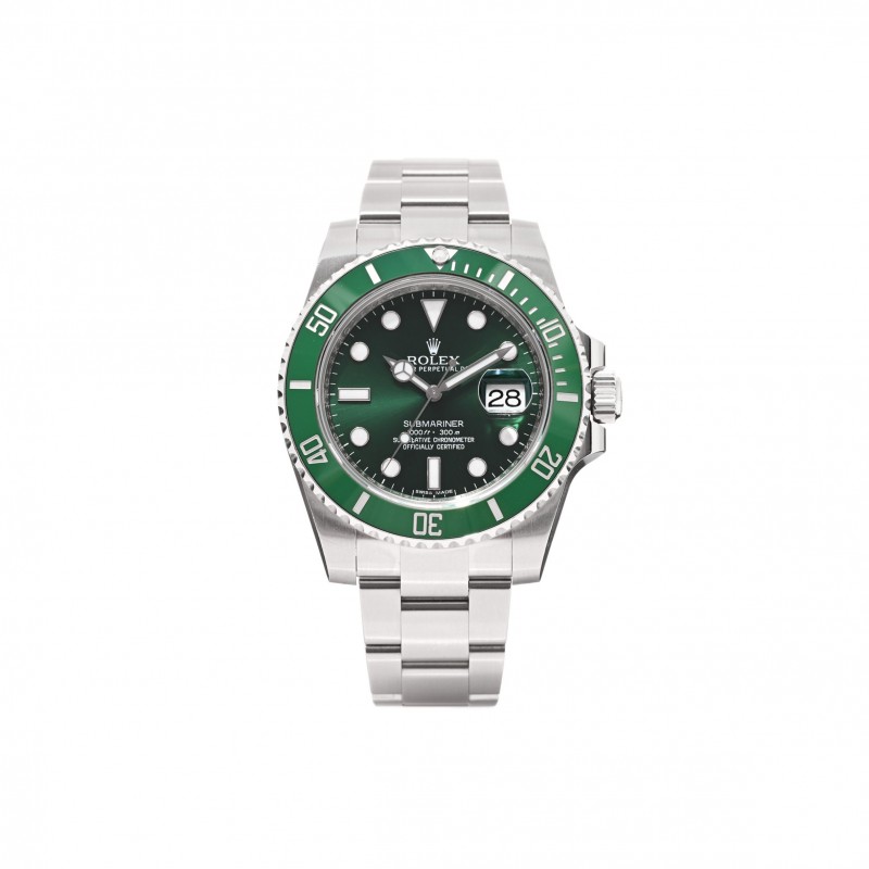 ROLEX ROLEX STAINLESS STEEL 40MM OYSTER PERPETUAL SUBMARINER DATE &QUOT;HULK&QUOT; WATCH GREEN 116610LV