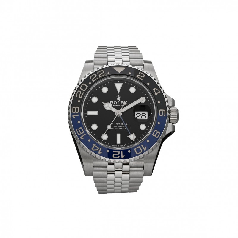 ROLEX STAINLESS STEEL 40MM OYSTER PERPETUAL DATE GMT MASTER Ⅱ &QUOT;BATGIRL&QUOT; WATCH 126710BLNR