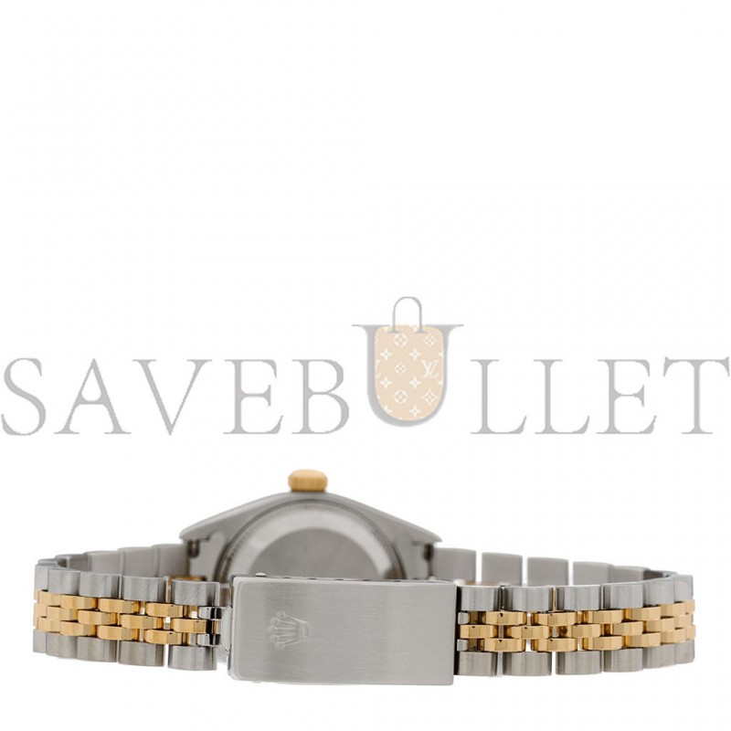 ROLEX STAINLESS STEEL 18K YELLOW GOLD 26MM OYSTER PERPETUAL DATEJUST WATCH CHAMPAGNE 69173