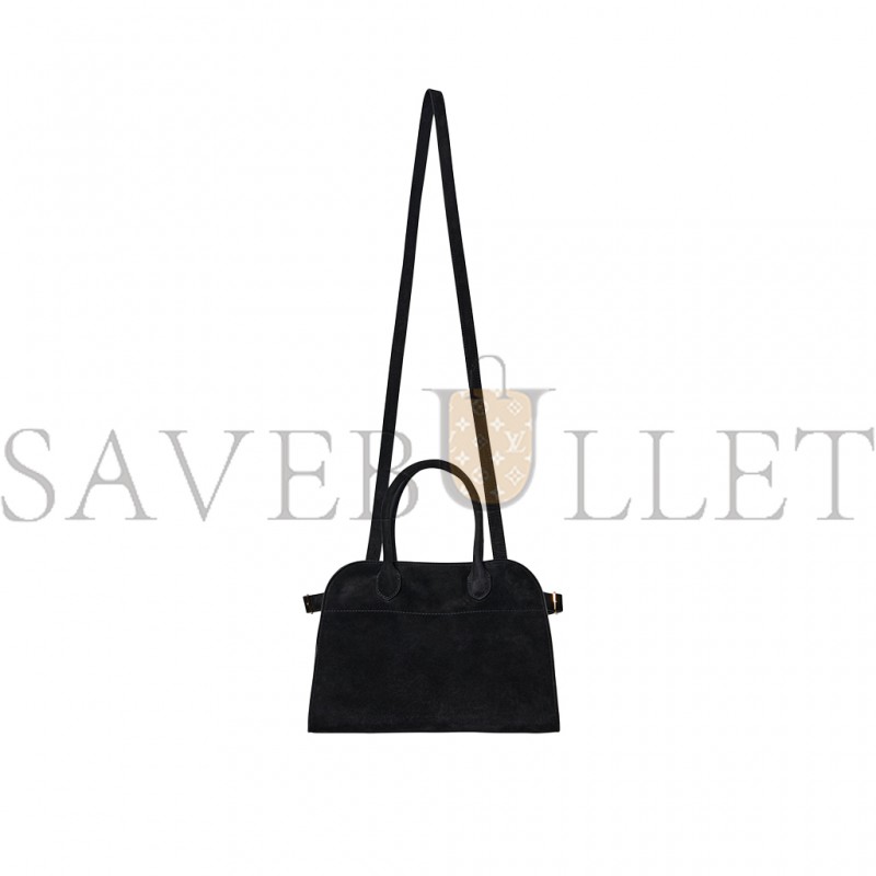 THE ROW SOFT MARGAUX 10 BAG IN SUEDE BLACK W1190L25BLSG (25*18*19cm)