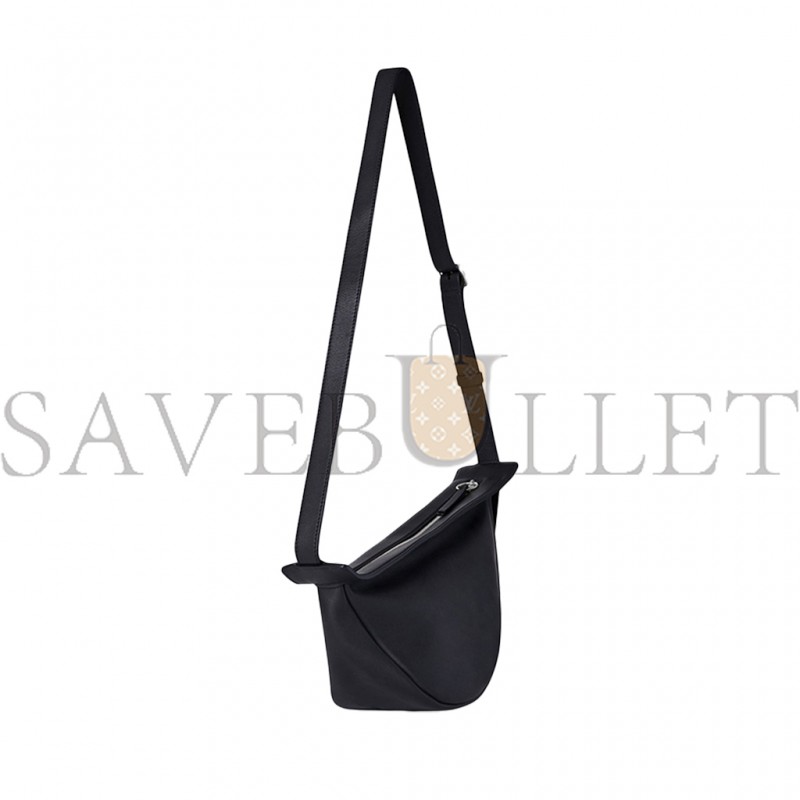 THE ROW SMALL SLOUCHY BANANA BAG IN LEATHER BLACK W1197L52BLPL (35*18*12cm)