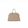 THE ROW SOFT MARGAUX 17 BAG IN LEATHER DARK TAUPE W1254L133DTPL (43*30*25cm)