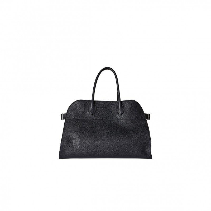 THE ROW SOFT MARGAUX 15 BAG IN LEATHER BLACK W1255L133BLPL (38*28*23cm)