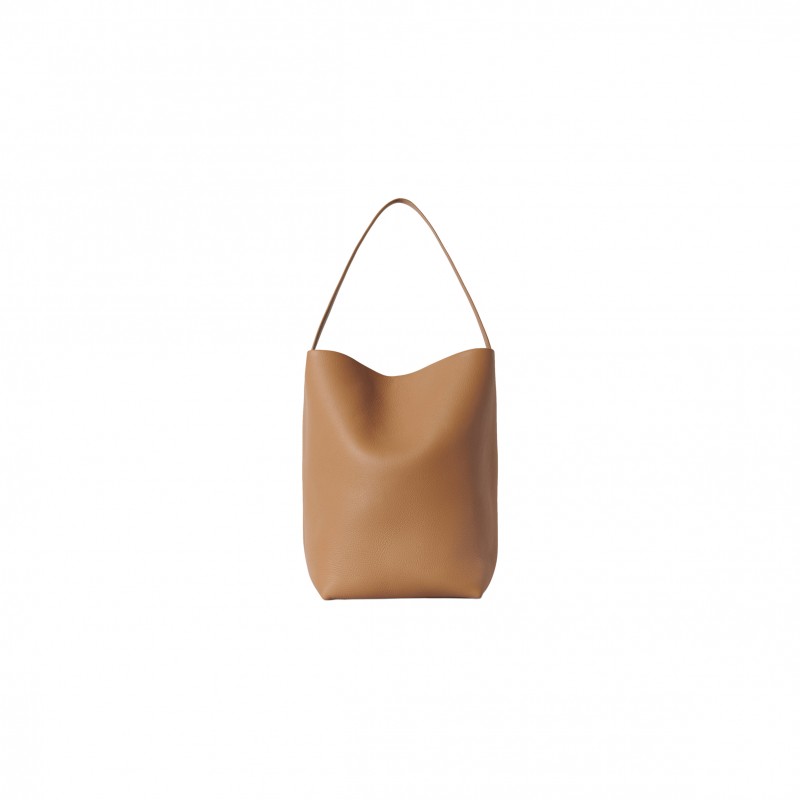 THE ROW LARGE NS PARK TOTE BAG IN LEATHER CINNAMON W1273L129CMON (15*17*8cm)