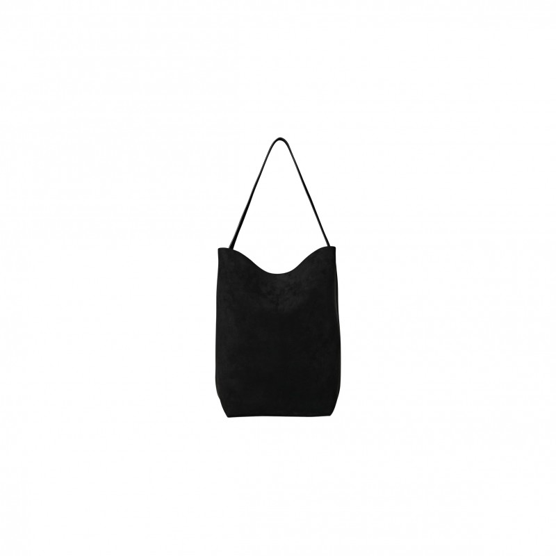 THE ROW LARGE NS PARK TOTE BAG IN NUBUCK BLACK W1273L87BLK (38*43*20cm)