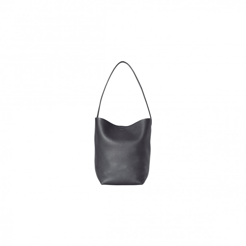 THE ROW MEDIUM NS PARK TOTE BAG IN LEATHER BLACK W1313L129BLPL (33*28*15cm)