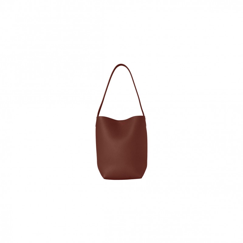 THE ROW SMALL NS PARK TOTE IN LEATHER COGNAC W1314L133CGNPL (25*22*12cm)