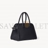 THE ROW SOFT MARGAUX 12 BAG IN LEATHER BLACK W1586L133BLPL (30*23*19cm)