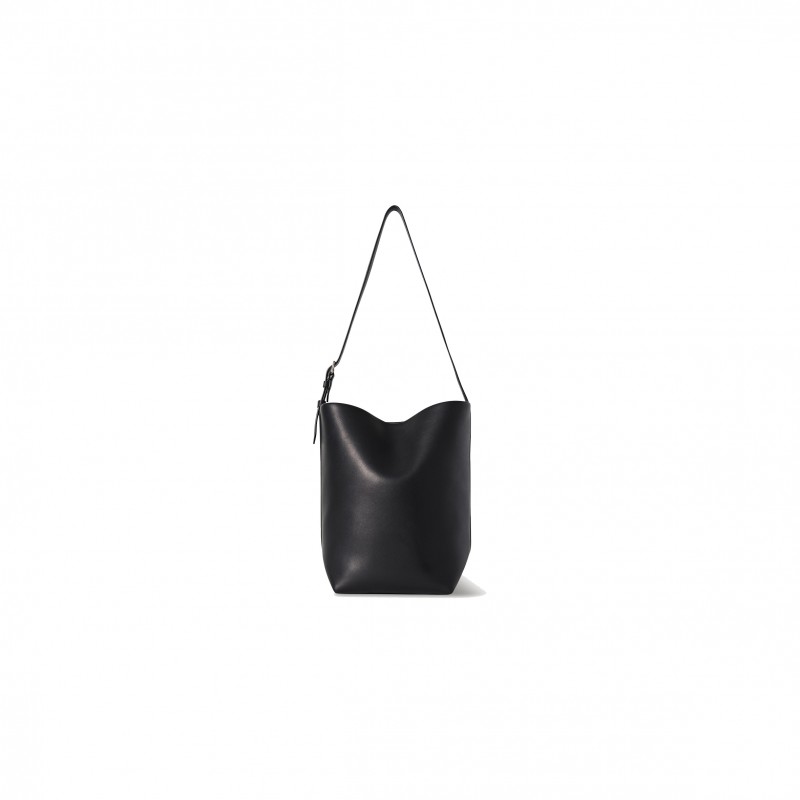 THE ROW MEDIUM NS SHOULDER BAG IN LEATHER BLACK W1588L72BLPL (33*28*15cm)