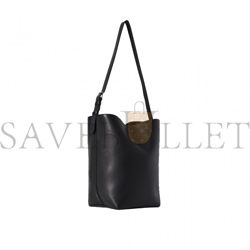 THE ROW MEDIUM NS SHOULDER BAG IN LEATHER BLACK W1588L72BLPL (33*28*15cm)